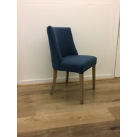 Ophelia Dining Chair Blue silver Ring wood legs