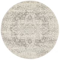 Dream White Silver Transitional Rug 240x240cm