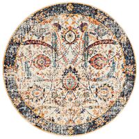 Peacock Ivory Transitional Rug 150x150cm