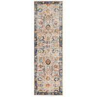 Peacock Ivory Transitional Rug 300x80cm