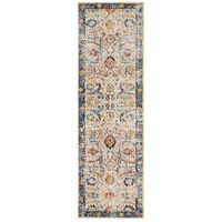 Peacock Ivory Transitional Rug 300x80cm