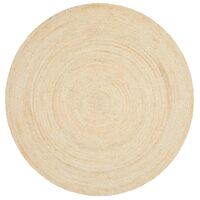 Round Jute Natural Rug Bleached 120x120cm