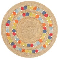 Little Miss Daisy Jute Rug 120x120cm