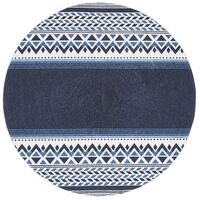 Lunar Braided Cotton Abstract Navy White 