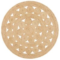 Natural Daisy Jute Rug 120x120cm
