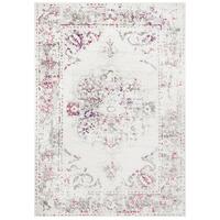 Alexa Transitional Rug White Pink Grey 230x160cm