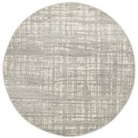 Ashley Abstract Modern Rug Silver Grey 150X150cm