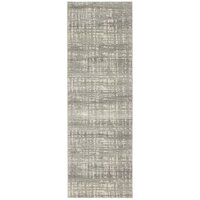 Ashley Abstract Modern Rug Silver Grey 300X80cm