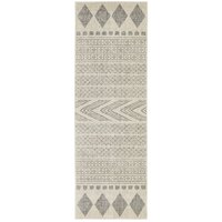 Adani Modern Tribal Design Rug Grey 400X80cm