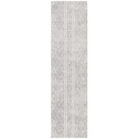 Salma White And Grey Tribal Runner Rug 300x80cm