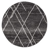 Noah Charcoal Contemporary Round Rug 200x200cm