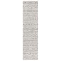 Nadia Grey Rustic Tribal Runner Rug 300x80cm