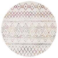 Nadia Multi Rustic Tribal Round Rug 240x240cm