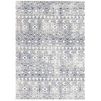Ismail White Blue Rustic Rug 230x160cm
