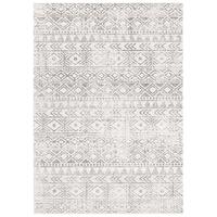 Ismail White Grey Rustic Rug 230x160cm