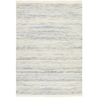 Madras Blue Flat weave Rug 225x155cm