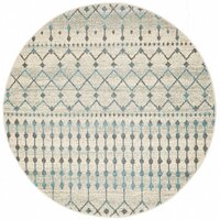 Slate White Transitional Rug 200x200cm