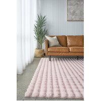 Bubble Washable Rug Blush 140x70cms