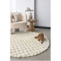 Bubble Washable Rug Blush 200x200cms