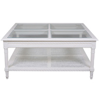 Polo Square Coffee Table White Flat Packed
