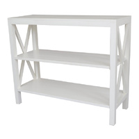 Catalina Crossed White Console