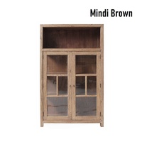 Evan Display Cabinet in Mindi Brown Finish