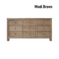 Evan 9 Drawer Chest Mindi Brown Finish