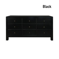 Evan 9 Drawer Chest Black Finish