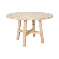 Sonoma Round Dining Table Distressed Natural