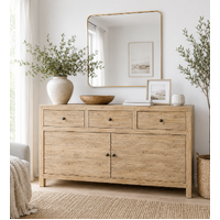 Sonoma 3 Drawer 2 Door Buffet Distressed Rustic