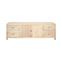 Sonoma 4 Drawer 2 Door Cabinet Distressed Natural