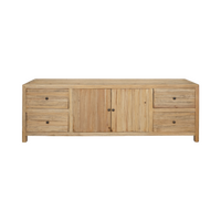 Sonoma 4 Drawer 2 Door Cabinet Distressed Rustic