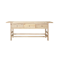 Sonoma 3 Drawer Console Distressed Natural