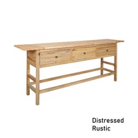 Sonoma 3 Drawer Console Distressed Rustic