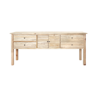 Sonoma 4 drawer 2 door Buffet Distressed Natural