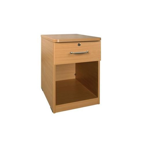 Dahlia 1 Drawer 1 Shelf Bedside in Polytec Beech Colour