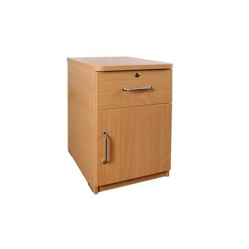 Petunia 1 Drawer 1 Cabinet Bedside in Polytec Beech Colour