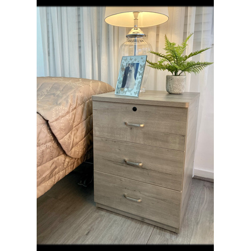 Zinnia Bedside in Polytec Avignon-Walnut Grey Colour