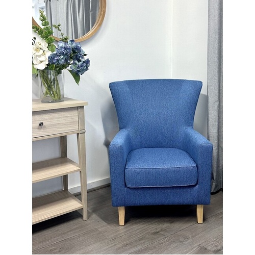 Bordeaux Premium Armchair Steel Blue (229-18) BASE FABRIC