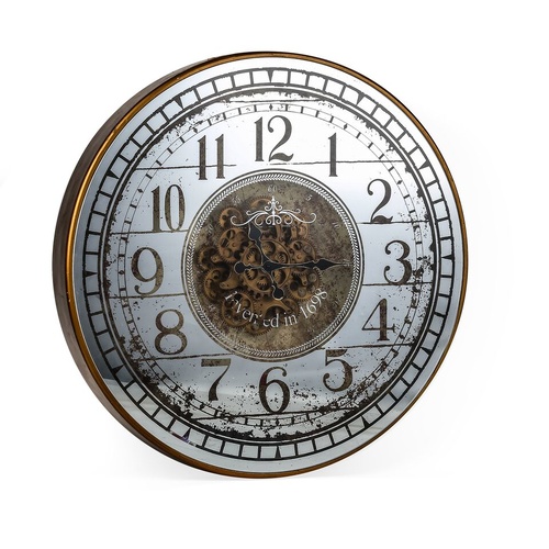 MIRROR ROUND WALL CLOCK