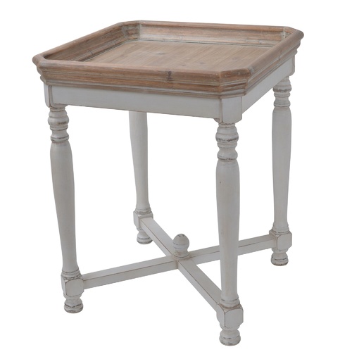 SHABBY SQUARE SIDE TABLE