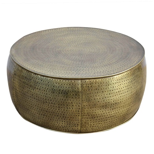 BRASS HAMMERED COFFEE TABLE