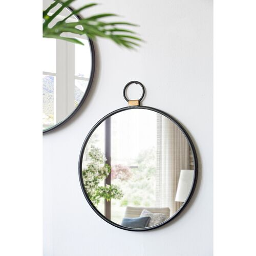 Round pendant wall mirror