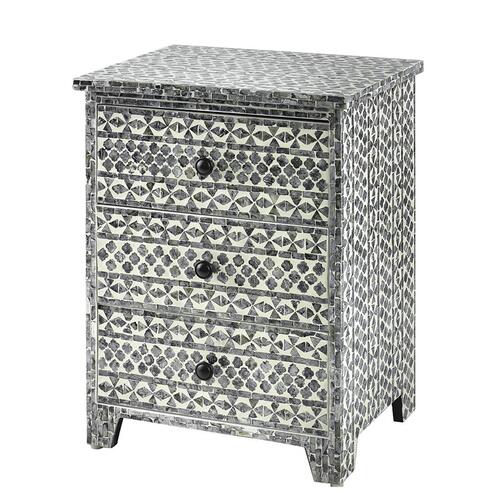 SANTA FE SHELL INLAY SIDE TABLE