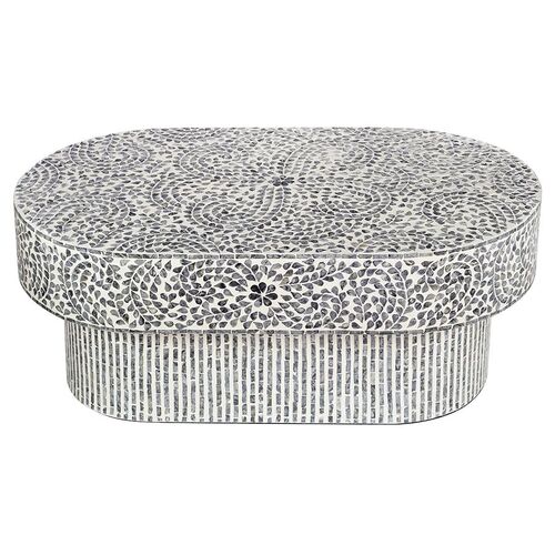 CAPIZ OVAL COFFEE TABLE