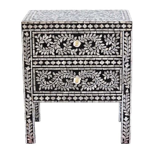 Mother of Pearl Noir Bedside Table 
