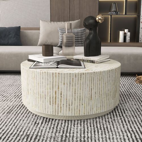 PURIST MOTHER OF PEARL HAND MADE COFFEE TABLE