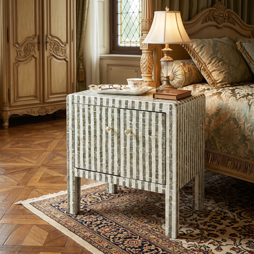 CONTOUR HAND INLAY MOTHER OF PEARL BEDSIDE
