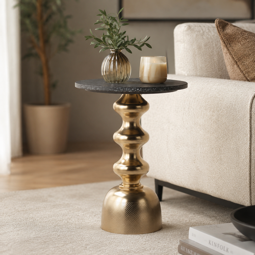 MARBLE AURA SIDE TABLE