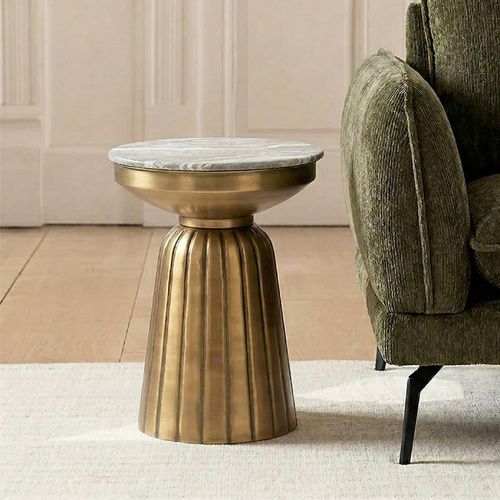 TORONTO MARBLE CREST SIDE TABLE
